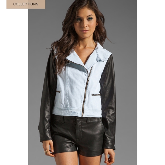 NWOT Rag & bone bleach out leather moto jacket - Picture 2 of 16